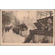 Les Bouquinistes du Quai de la Tournelle, Paris, c.1920s - Yvon CPA