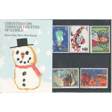 GB stamps 1981 presentation Pack - SG 1170-1174 - Christmas, Children's Pictures
