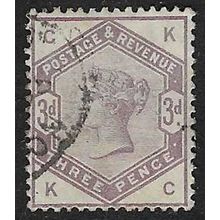 GB 1883-4 QUEEN VICTORIA 3d USED SG191 " KC "