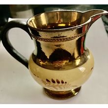 3 3/4" Hand Painted Lusterware Creamer