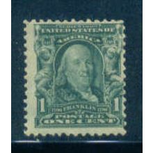 300 1c Benjamin Franklin Barely Clears MNH C1859