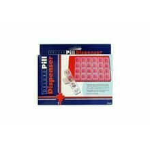 Portable Deluxe Pill Dispenser - 4 dose compartments per Day x 7 Day Week = 28 T