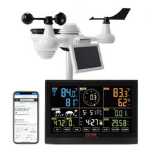 7-in-1 Wi-Fi Weather Station, 7.5 in Color Display, Home Weather Station Ind...
