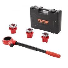 Ratchet Pipe Threader Kit, 1/2" NPT, 3/4" NPT, 1" NPT Manual Ratcheting Pipe...
