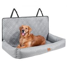 Dog Booster Car Seat Pet Car Seat for Medium Large Dog up to 100 lbs Gray
