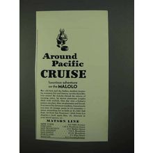 1931 Matson Cruise Ad - Around Pacific Cruise