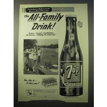 1951 7up Soda Ad - The All-Family Drink