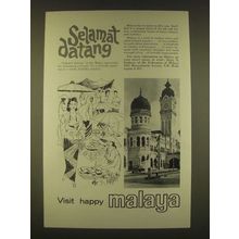 1963 Malaya Tourism Ad - Selamat datang