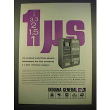 1963 Indiana General Memory System Ad - 1 U sec.