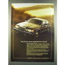 1986 Lincoln Mark VII LSC Ad - The Car You Never Expected from Lincoln