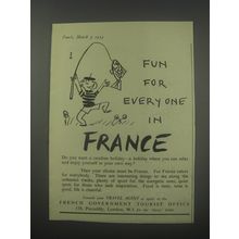 1954 French Government Tourist Office Ad - Fun for everyone in France