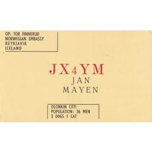 Norwegian Embassy Reykjavik Iceland 1970s QSL Radio Card