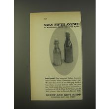 1956 Saks Fifth Avenue Italian Thermos-lined Bottles Advertisement - Hot? Cold?