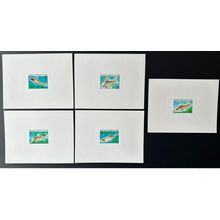 Congo 1977 Mi. 564 - 568 Epreuve De Luxe Proof Poissons Fish faune marine