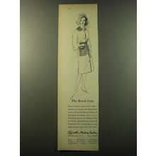 1960 Elizabeth Arden Fashion Ad - The Beach Coat
