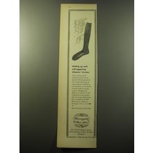 1960 Bloomingdale's Marum Socks Ad - self-supporting Urbanite Hi-Risers