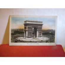 L'ARC DE TRIOMPHE, PARIS, FRANCE. used vintage postcard 1937 pm =