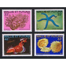 Wallis and Futuna Marine Life 4v 1982 MNH SG#410-413 Sc#294-297