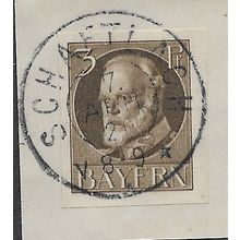 GER (BAVARIA) 1914 3pf KING LUDWIG III' (IMPERFED) FINE USED (EBID65-416)