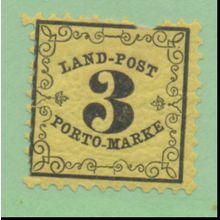 Baden (German State) Stamp Scott #LJ2, Mint Hinged, Pulled Perf