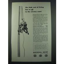 1948 National Dairy Products Corporation Ad - All in the Uneasy Seat