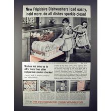 1958 Frigidaire DW-IUZ Dishwasher Ad - Sparkle-Clean!