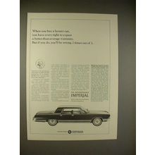 1965 Chrysler Imperial Car Ad - Expect Better Warranty