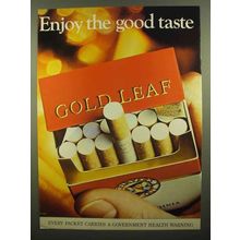 1973 Player's Gold Leaf Cigarettes Ad - Enjoy Taste