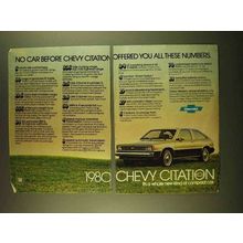 1980 Chevrolet Citation Ad - All These Numbers