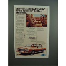 1980 Chevrolet Monte Carlo Car Ad - Seen the Likes