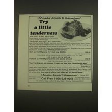 1985 Omaha Steaks Ad - Try tenderness