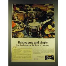 1966 Regal Stainless Steel 3-ply Cookware Ad - Trout Meuniere recipe