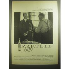 1959 Martell Cognac Ad - The bung is removed from the barrel