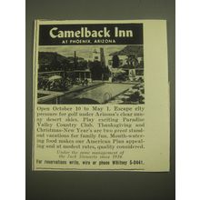 1958 Camelback Inn Ad - Camelback Inn at Phoenix, Arizona