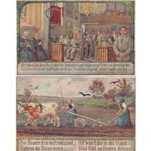German Farming History Law Courts 2x Antique Postcard s