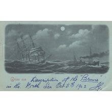 North Sea Bruns 1902 Ship German Antique Postcard