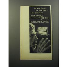 1956 Kranich and Bach Piano Ad - For your home.. for your child..