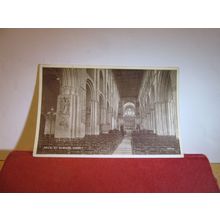 NAVE, ST ALBANS ABBEY, HERTFORDSHIRE used. postcard by Valentine 1947 pm =