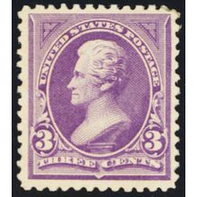 253, Mint VF NH 3¢ - (tiny gum soak UR) SCV $375 - Stuart Katz