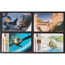Switzerland 4 Chip Phonecards used
