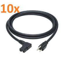 Lot of (10) HP POWER CORD C15 NEMA 5-15P 8 FT 125V 13A for Cisco Keysight