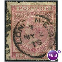 1874 SG127 5s Pale Rosé PLATE 2 FILLER Good Used