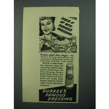 1942 Durkee's Dressing Ad - Potato Salad That Sings