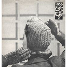 Vintage Knitting Pattern Lister #956 Women’s Dutch Bonnet Hat + Gloves Socklets