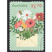 2025 CHERISHED CELEBRATIONS, FLOWERS & ENVELOPE USED SELF-ADHESIVE STAMP 412/3 +