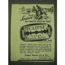 1942 Eclipse super Razor Blade Ad - Scarce but worth hunting for