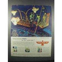 1947 American President Lines Ad - Sailing to Orient