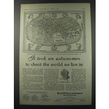 1930 Rand Mcnally & Company Ad - It took an astronomer to chart the world