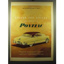 1950 Pontiac Cars Ad - Dollar for dollar you can't beat a Pontiac
