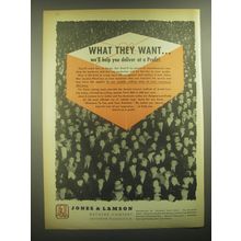 1945 Jones & Lamson Machine Company Ad - What they want We'll help you Deliver